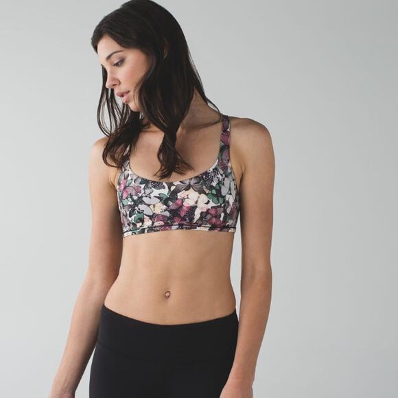 Lululemon Free To Be Wild Bra Size 4 So Fly Butterfly Angel Wing Multi - Picture 4 of 6